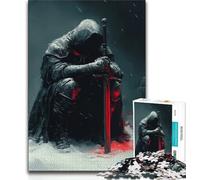 Puzzle Blood Red Knight da 1000 pezzi per adolescenti, aiuta il cervello ad allenarsi Giocattoli avvincenti per coltivare la pazienza Gioco di sfida unico (38x26cm)