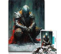 Puzzle Blood Red Knight per adolescenti 1000 pezzi, gioco per famiglie antistress, sfida difficile, collezione di artisti, belle arti (50x75cm)