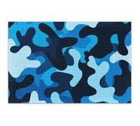 Puzzle blu mimetico da 500 pezzi per adulti giocattolo gioco d'arte divertente personalizzato natura puzzle amici gioco regalo per la famiglia, 50,8 x 37,9 cm