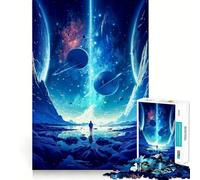 Puzzle Blue Galaxy per ragazzi, 1000 pezzi, stimola la memoria, rilassa e migliora la concentrazione, con bordi precisi 38x52cm