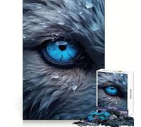 Puzzle Blue Wolf Eye da 1000 pezzi per adulti, stimolante per la memoria, per il tempo libero e il divertimento, con incastro perfetto, regalo di Natale (38x26cm)