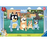 Ravensburger - Puzzle Bluey, Puzzle bambini 3 anni, 15 pezzi, 25x14.50cm