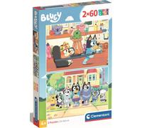 Clementoni - 24813 - Supercolor Puzzle - Bluey - 2x60 Pezzi (Include 2 Puzzle Da 60 Pezzi) - Puzzle Bambini 4 Anni, Puzzle Cartoni Animati, Made In Italy