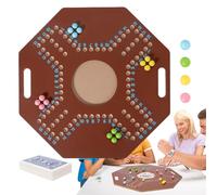 Puzzle Board Pieghevole - Costruzione In Legno Naturale, Set Di Sfide Strategiche Interattive, Attività Mentale Di Viaggio Portatile | Il Movimento Liscio Delle Perline Migliora Le Capacità Cognitive