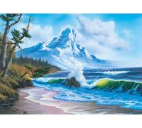 Puzzle Bob Ross: Montagna sul mare 1000 pezzi