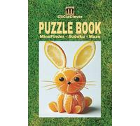 PUZZLE BOOK - FOOD FUN HAPPY RABBIT - SUDOKU MAZE MINEFINDER - 50 PAGES: !!ATTENTION!!! MATCHING DAILY PLANNER, NOTEBOOK & SCRAPBOOK AVAILABLE