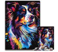 Puzzle Border Collie da 1000 pezzi, puzzle impossibile per adulti, perfetto per adolescenti e collezionisti, ideale come decorazione per la casa e regalo da viaggio, 26X38CM/10,23x14,96 pollici.