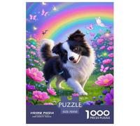 Puzzle Border Collie Dog A 1000 Pezzi, Puzzle Outdoor Landscape Adulti, Gioco Diabilità Impossibile Puzzle Arte Gioco Intellettivo Familiare Regali Di Festa 70x50cm/1000pcs