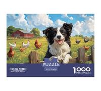 Puzzle Border Collie Dog Da 1000 Pezzi, Puzzle Rural Scenery Adulti, Gioco Diabilità Impossibile Puzzle Arte Gioco Intellettivo Familiare Idea Regalo Uomo E Donna 70x50cm/1000pcs