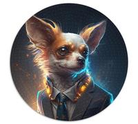 Puzzle Boss Chihuahua da 1000 pezzi per adulti, perfetto per adolescenti, per rafforzare i legami familiari, rompicapo e regalo fai da te per la casa, 67,5x67,5 cm.