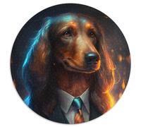 Puzzle Boss Doberman da 1000 pezzi, puzzle rotondo da 1000 pezzi, ideale per gli innamorati, perfetto regalo di Natale, Capodanno e San Valentino, 67,5x67,5 cm.