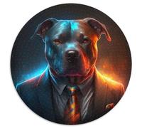 Puzzle Boss Dog per adulti, 1000 pezzi, in cartone, perfetti per decorare la casa o l'ufficio, regalo di Natale ideale, 67,5x67,5 cm