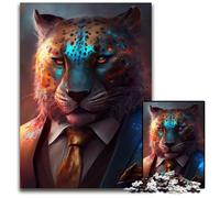 Puzzle Boss Leopard da 1000 pezzi, gioco interattivo per famiglie, feste, gioco di attività per famiglie, 50x75CM/19,68x29,52 pollici