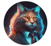 Puzzle Boss Ocelot da 1000 pezzi per adulti, puzzle rotondi da 1000 pezzi per adulti, rompicapo fai da te impegnativo per adolescenti, 67,5x67,5 cm