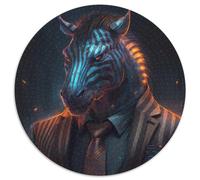 Puzzle Boss Zebra 1000 pezzi per adulti Puzzle rotondo 1000 pezzi Gioco per adulti Regalo Gioco interattivo per famiglie Sfida mentale Regalo 67,5x67,5 cm
