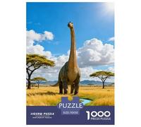 Puzzle Brachiosaurus 1000 Pezzi Per Adulti E Ragazzi, Rompicapo Con African Savanna, Gioco Per Famiglie, Regalo Per Adulti E Ragazzi 70x50cm/1000pcs