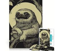 Puzzle "Bradipo al chiaro di luna" da 1000 pezzi per ragazzi, gioco stimolante per la mente, divertimento rilassante, taglio preciso, regalo di Natale 38x26cm