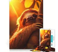 Puzzle "Bradipo al tramonto", elegante, per adulti, 1000 pezzi, gioco per l'esercizio mentale, svago delicato, design da assemblare, regalo stagionale 38x52cm