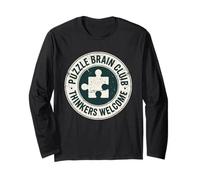 Puzzle Brain Club Pensatori Benvenuti Jigsaw Solver Maglia a Manica