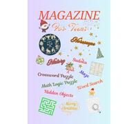 Puzzle & Brain Games Magazine for Teens: Easy to Read Print about Sudoku, Word Search, Mazes, Hidden objects, Crossword puzzle, Math Logic Puzzle, History & Horoscopes