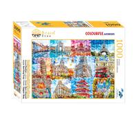 Puzzle Brain Tree con monumenti a colori 1000 pezzi