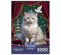 Puzzle British Shorthair Cat Con 1000 Pezzi, Puzzle White Dove Adulti, Gioco Diabilità Impossibile Puzzle Pittura Gioco Intellettivo Familiare Regalo Per Amore E Amico 70x50cm/1000pcs