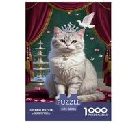 Puzzle British Shorthair Cat Da 1000 Pezzi, Puzzle White Dove Adulti, Gioco Diabilità Impossibile Giochi Rilassamento E Intelligenza Regalo Per Amore E Amico 38x26cm/1000pcs