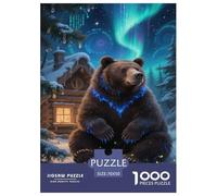 Puzzle Brown Bear Da 1000 Pezzi, Puzzle Winter Snowscape Adulti, Gioco Diabilità Impossibile Puzzle Arte Giochi Rilassamento E Intelligenza Regalo Per Amore E Amico 70x50cm/1000pcs