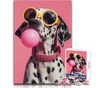 Puzzle Bubblegum dalmata 1000 pezzi per adolescenti, gioco divertente per lo sviluppo cognitivo, regalo speciale per una celebrazione premurosa, dimensioni 50x75cm