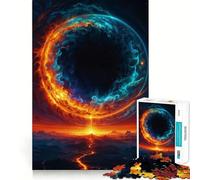 Puzzle "Buco nero vulcanico nel cielo" da 1000 pezzi Divertimento per allenare la mente,con componenti robusti e ben definiti Un passatempo avvincente per rilassarsi in casa (50x75cm)
