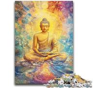 Puzzle Buddha arcobaleno per adulti, 1000 pezzi, difficili da completare ma divertenti e divertenti, decorazioni e regali unici per la casa (38x52cm)