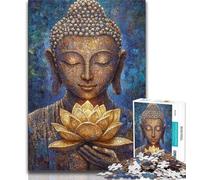 Puzzle Buddha Art per adolescenti, puzzle da 1000 pezzi, difficile da completare ma divertente e umoristico, regalo di compleanno, regali, arte murale 50x75cm