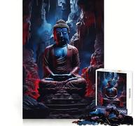 Puzzle Buddha nella caverna per adulti, 1000 pezzi, stimolante per lo sviluppo delle capacità cognitive, ideale per momenti di relax, con chiusura a scatto, regalo di Natale perfetto (50x75cm)