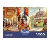 Puzzle Bulldog in Dimora 1000 Pezzi, Puzzle Corridoio della Dimora Illuminato dal Sole per Adulti, Puzzle Stimolanti, per Tutta la Famiglia, Regali per Donne, Regali per Uomini 38x26cm/1000pz