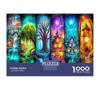 Puzzle Bundle 1000 Pezzi Illusione a Sei Pieghe Totem Fantastico Classico per Coppie Anti-Stress e Allenamento Mentale Cartone Resistente Bella Decorazione Idea Regalo 70x50cm