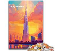 Puzzle Burj Khalifa Glow da 1000 pezzi per adolescenti, giocattolo educativo e intellettuale rilassante (50x75cm)