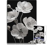 Puzzle Buttercups in bianco e nero da 1000 pezzi per adolescenti, gioco di apprendimento del pensiero strategico, regalo significativo ideale per qualsiasi evento, dimensioni 38x26cm