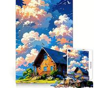 Puzzle "Cabin in the Clouds" da 1000 pezzi per ragazzi, ideale per sviluppare la concentrazione, per un divertimento spensierato e un regalo significativo (38x26cm)