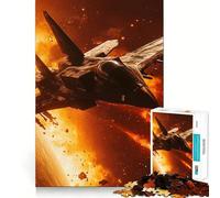 Puzzle Caccia spaziale in fiamme per ragazzi, 1000 pezzi, gioco di logica, rilassante, taglio preciso, (38x26cm)