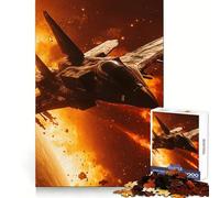 Puzzle Caccia spaziale in fiamme per ragazzi, 1000 pezzi, gioco di logica, rilassante, taglio preciso, (38x26cm)