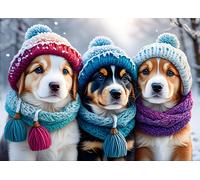 Puzzle Cagnolini in inverno 300 pezzi BLUEBIRD