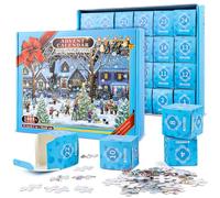 Puzzle Calendario dell'avvento 2024, puzzle di Natale, puzzle di Natale, 1008 pezzi, puzzle di Natale, 24 scatole, 1008 pezzi, conto alla rovescia fino a Natale per adulti e bambini