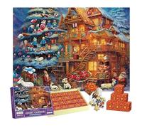 Puzzle Calendario dell'Avvento 2025 - Calendario dell'Avvento Righelle, divertimento in famiglia, adulti, bambini, ragazzi e ragazze, 24 scatole, puzzle di Natale 1000 pezzi