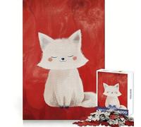 Puzzle Calm Kitty Rosso per Adolescenti, 1000 Pezzi, Sviluppo della Destrezza Mentale, Rilassante, Tempo Libero, Taglio Premium, Regalo Natalizio Caldo (38x26cm)