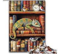 Puzzle "Camaleonte sulla libreria" da 2000 pezzi per adolescenti, attività divertenti per la famiglia a casa, regalo di compleanno, regali da viaggio (70x100cm)