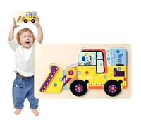 Puzzle camion dei pompieri, puzzle per veicoli per bambini,Puzzle per scuolabus educativi - Forniture per l'istruzione precoce, teaser del cervello per bambini per la casa