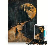 Puzzle "Camminando al chiaro di luna" da 1000 pezzi,gioco di concentrazione mentale,taglio di precisione,bordi lisci,gioco significativo per costruire connessioni (38x26cm)