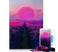 Puzzle "Campi viola dell'eternità" per ragazzi, 1000 pezzi, stimola la memoria, gioco al chiuso, assemblaggio di immagini, regalo per le vacanze (50x75cm)