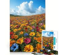 Puzzle "Campo di fiori colorati e vibranti" da 1000 pezzi per ragazzi,gioco stimolante per la mente,montaggio sicuro e stabile,divertimento assicurato per tutta la famiglia (50x75cm)