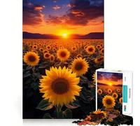 Puzzle Campo di Girasoli da 1000 pezzi per adolescenti, gioco che stimola la logica, rilassante, con bordi di alta qualità, da collezione 38x26cm